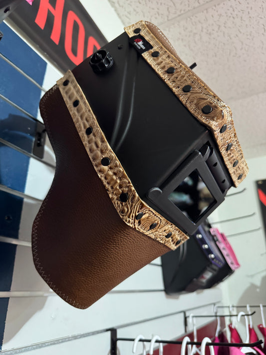Brown Croc Welding Hood