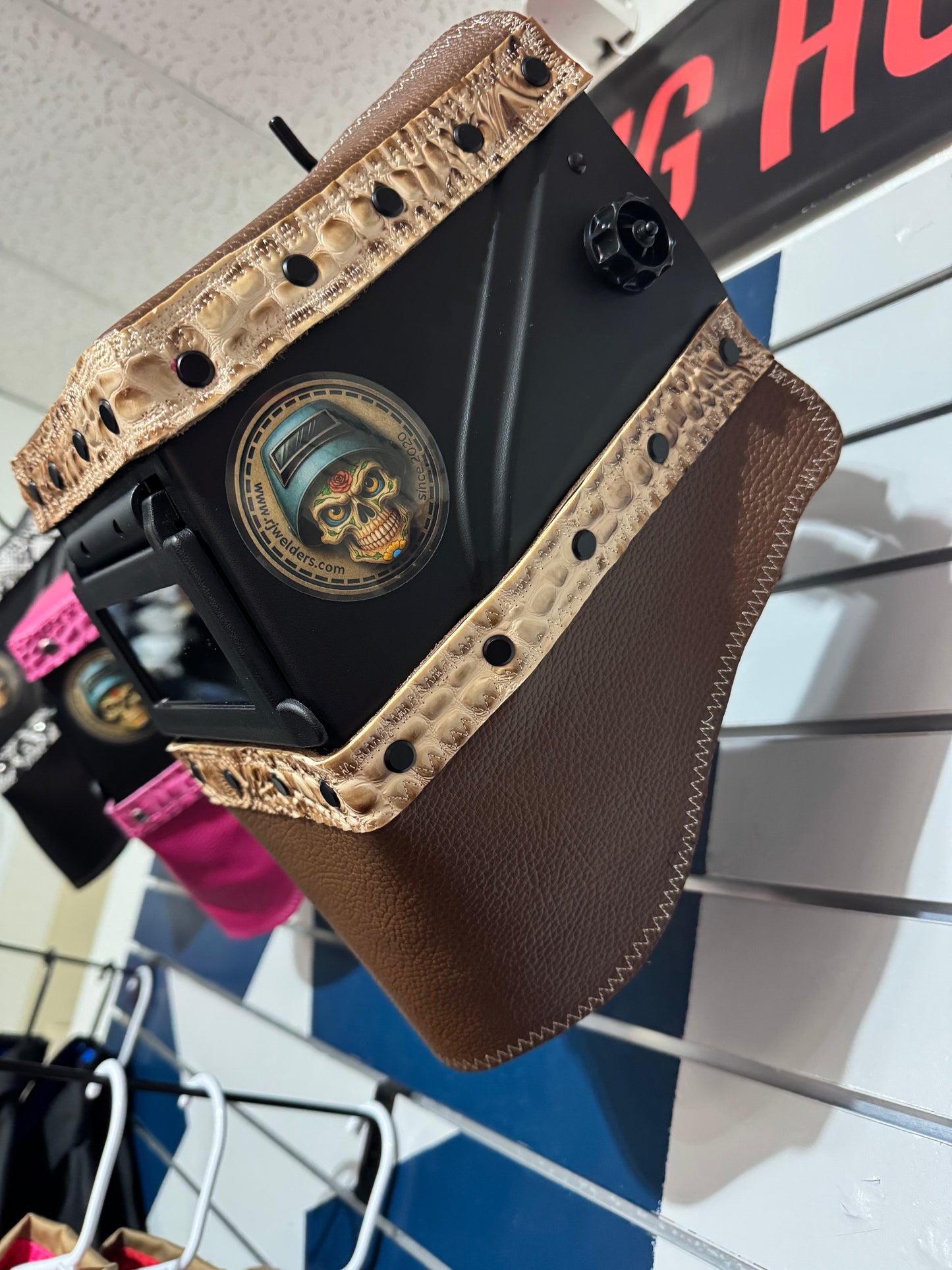Brown Croc Welding Hood