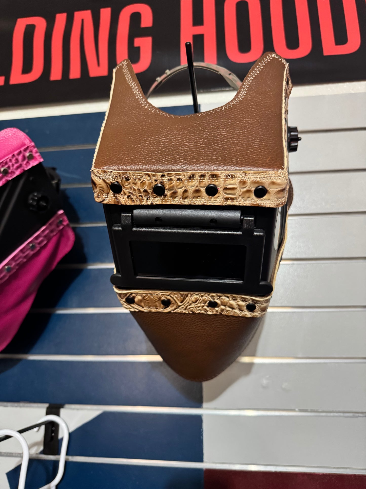 Brown Croc Welding Hood