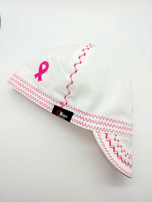 Awareness Ribbon - White Welder Cap