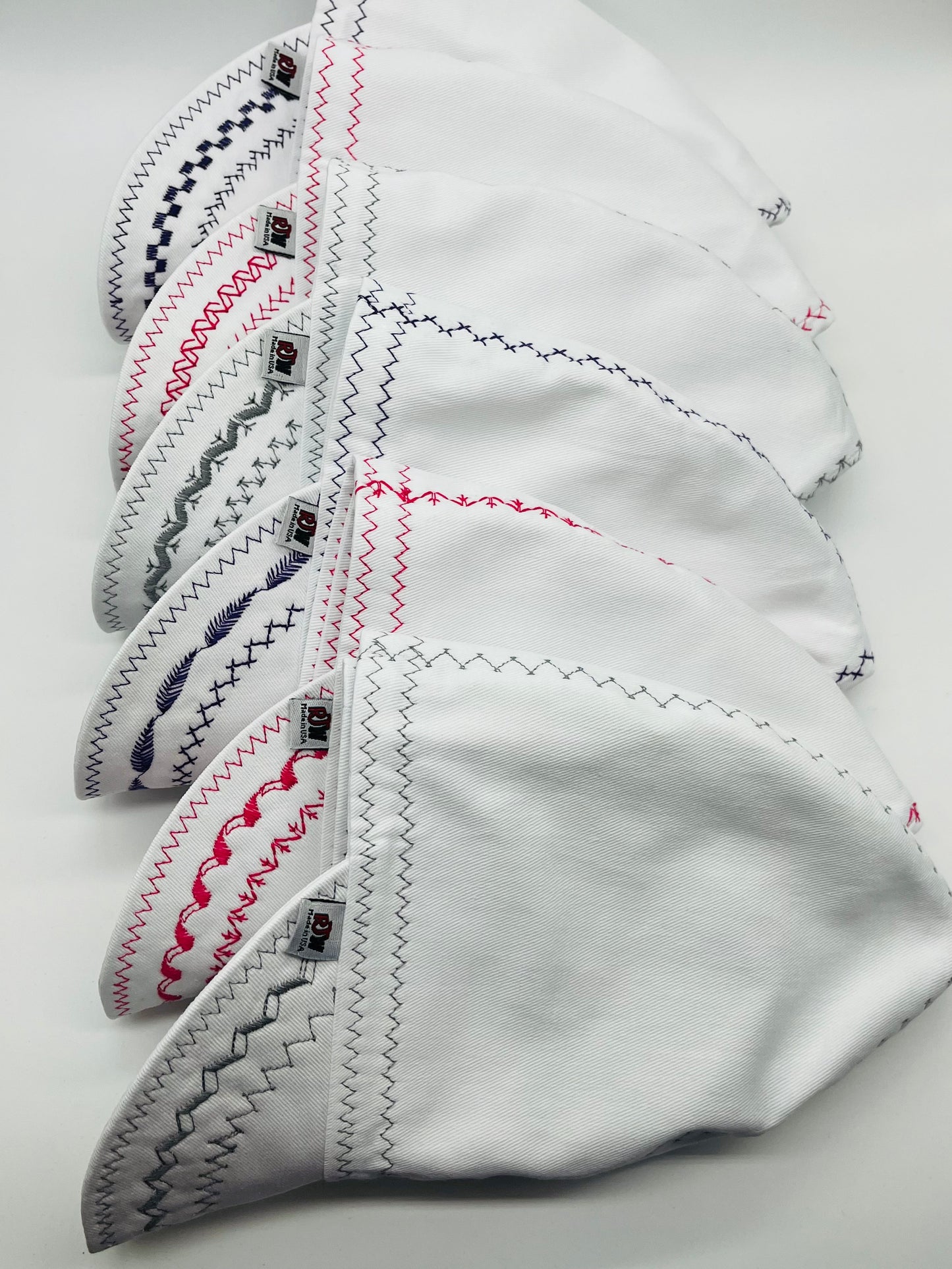 White Bundle of 12 - Detailed Stitching