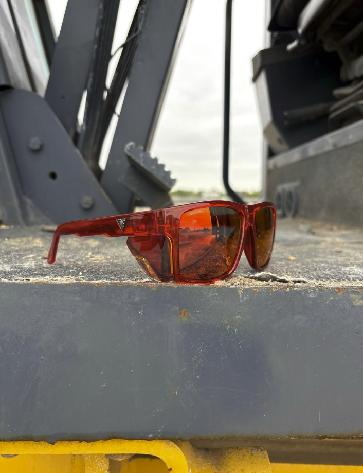 DELTA Safety Glasses Ansi Z87.1  RED