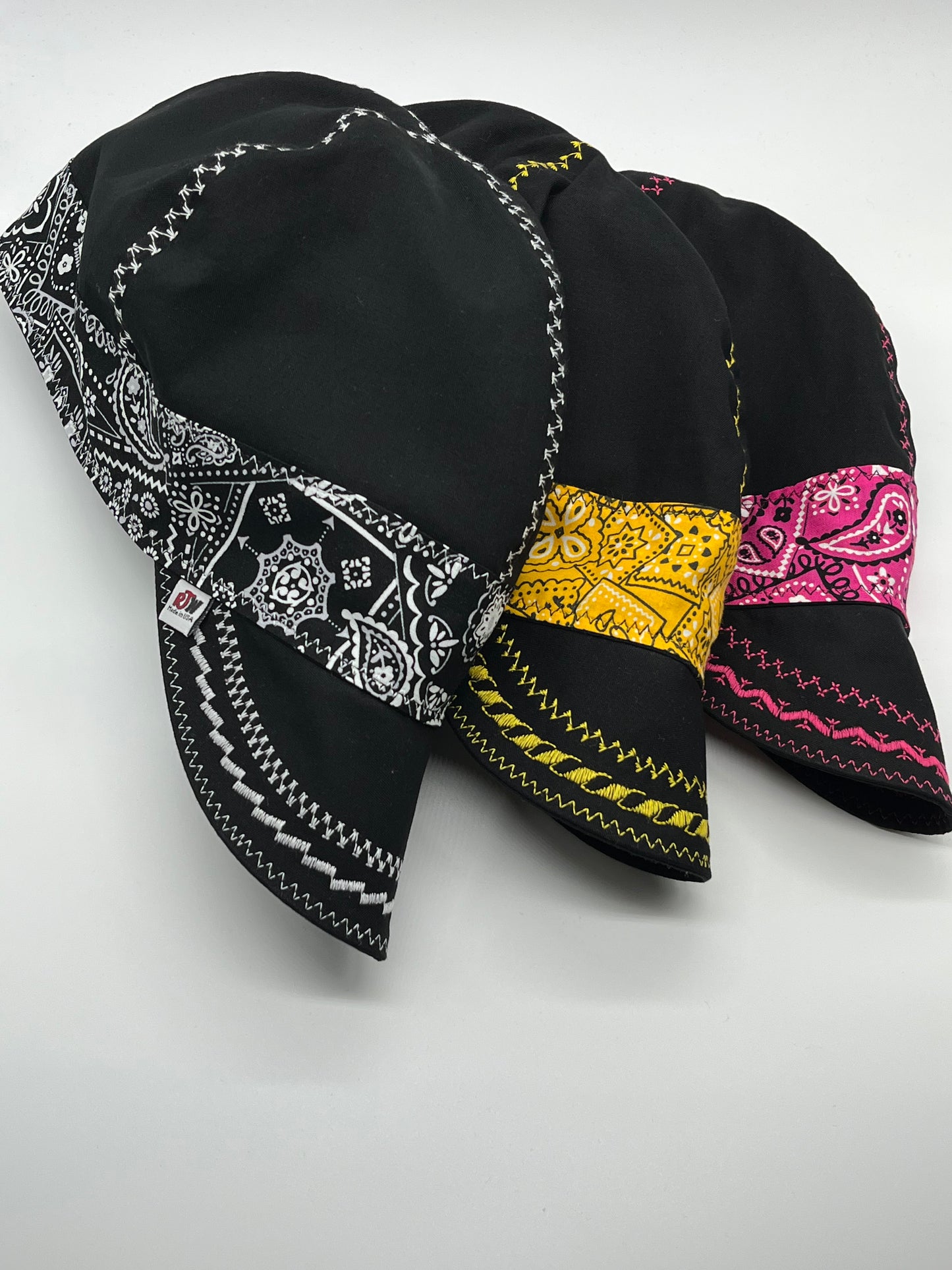 Black bundle of 6 - Multicolor Bandana Band