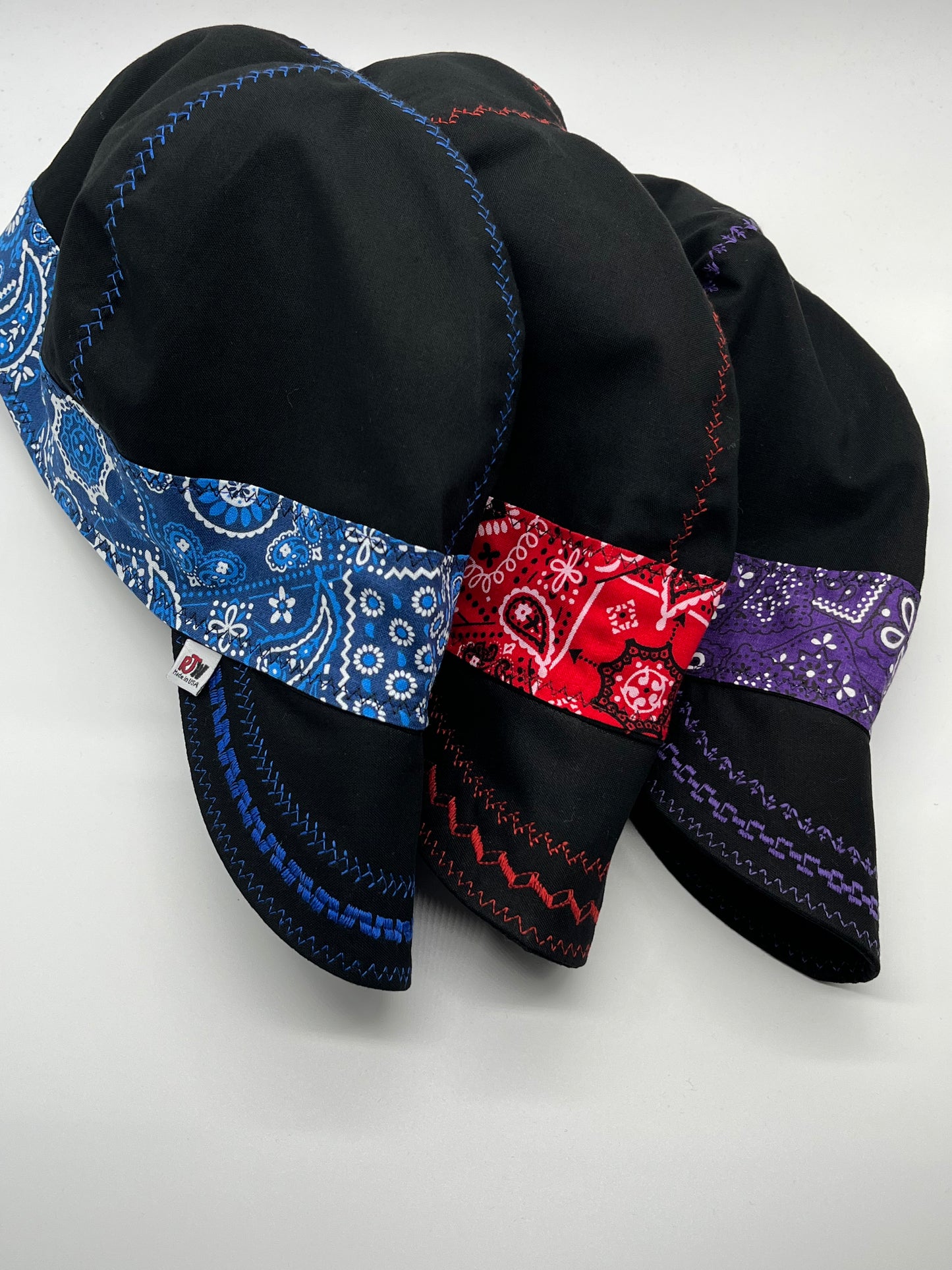 Black bundle of 6 - Multicolor Bandana Band