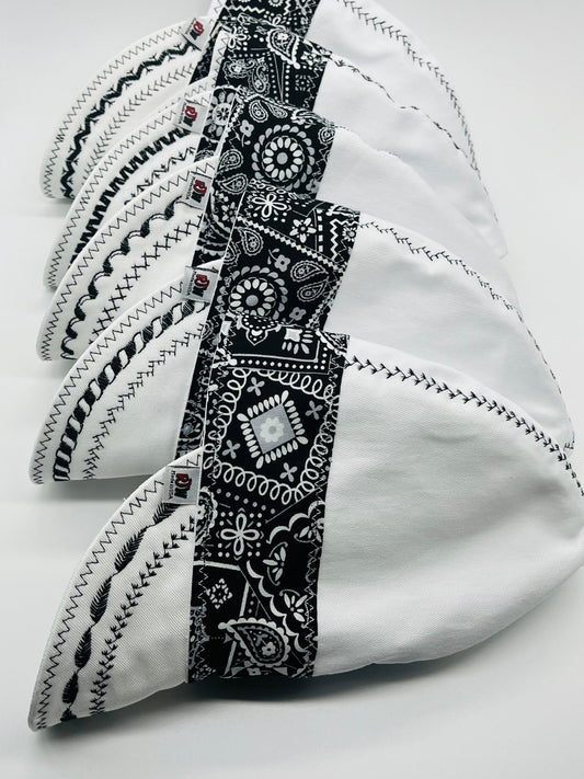 White bundle of 6 - One Color Bandana Band