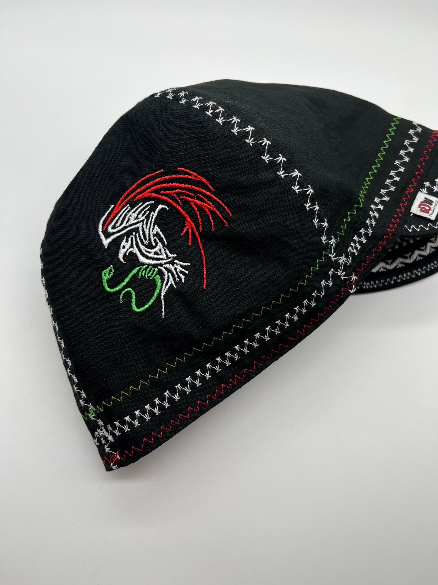 Outlined Mexican Eagle with Tricolor Stitching